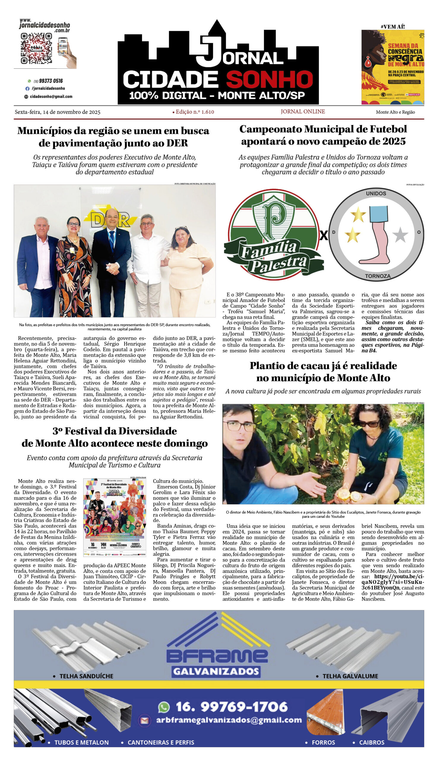Edição nº 1.610 de 14 de novembro de 2025
