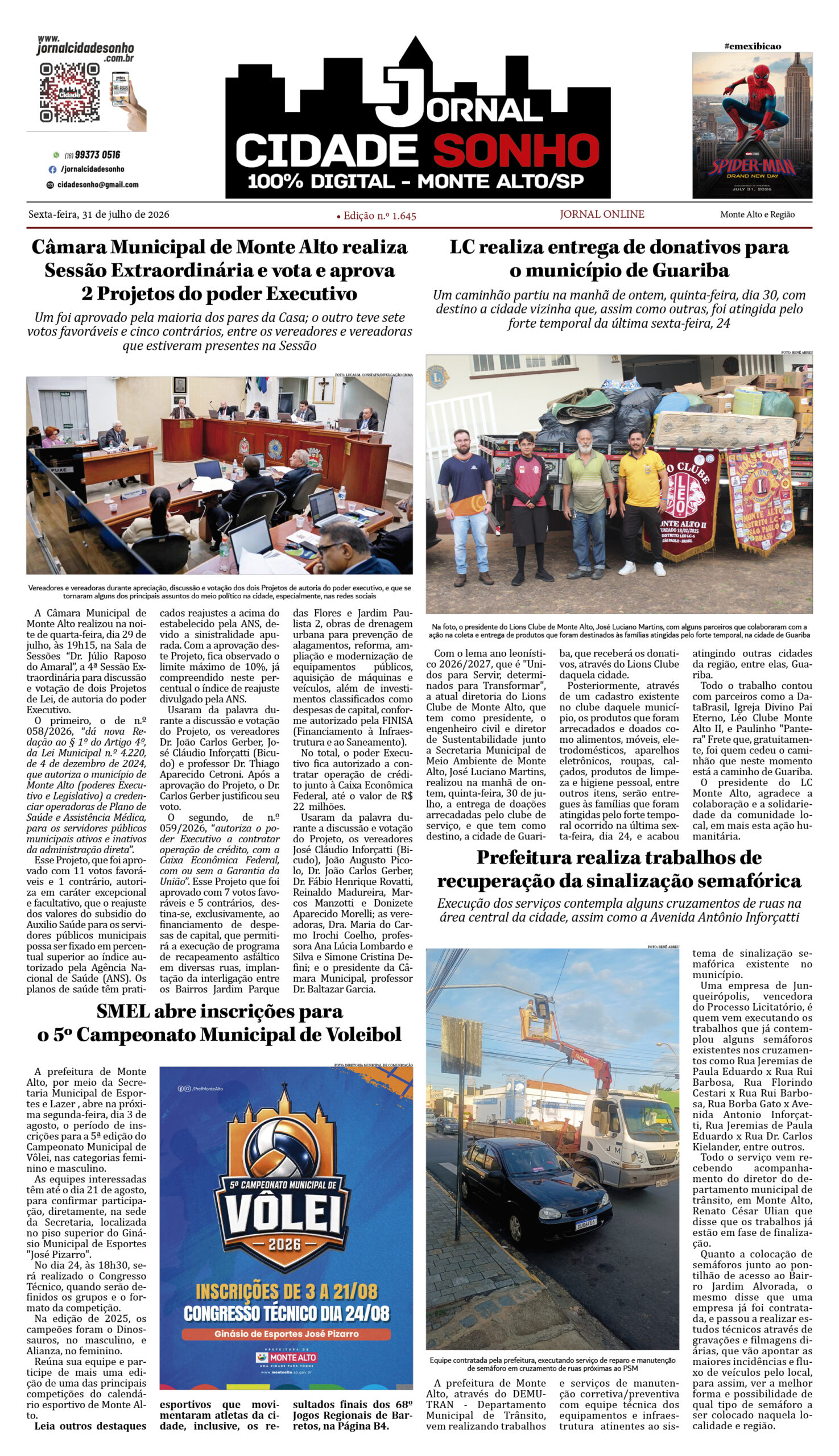 Edição nº 1.645 de 31 de julho de 2026