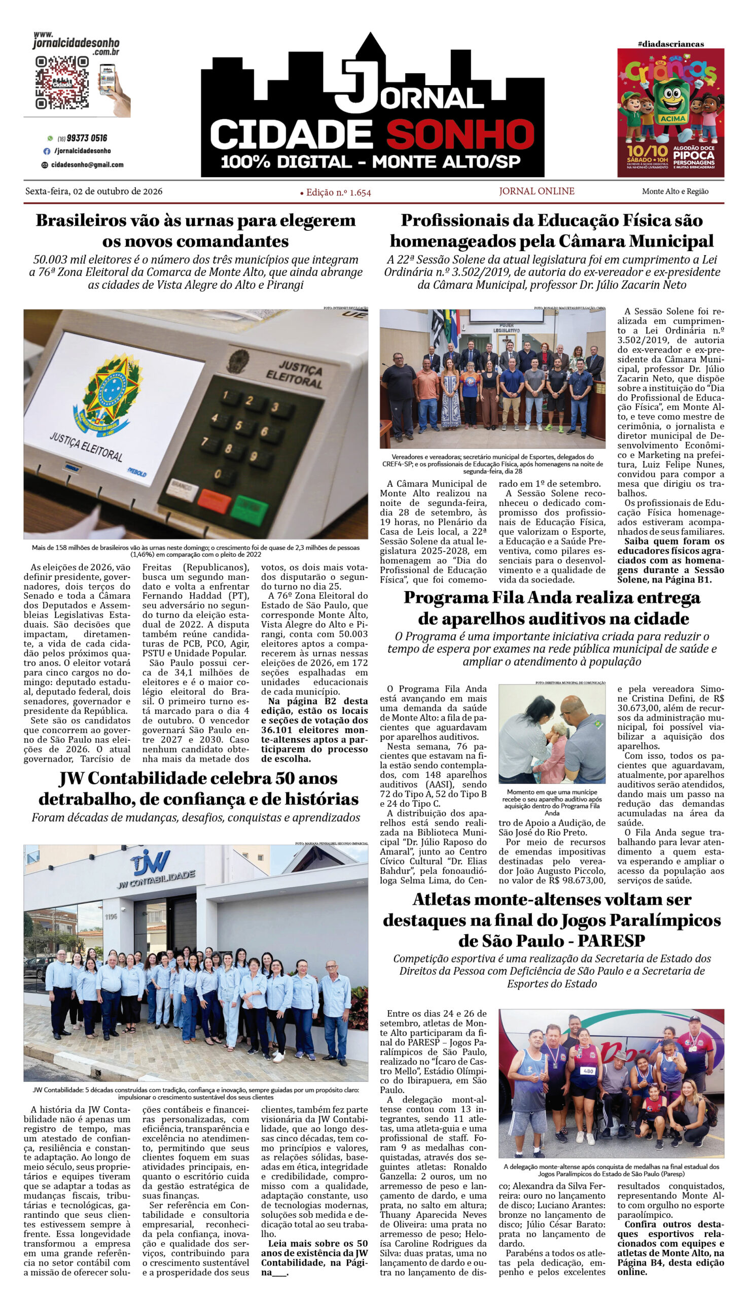 Edição nº 1.654 de 02 de outubro de 2026